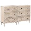 vidaXL Dressoir 2 st 60 x 33,5 x 75 cm Massief Mango Hout Wit