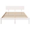 vidaXL Bedframe met hoofdeinde Wit 140 x 200 cm Massief grenenhout
