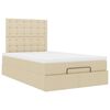 vidaXL Ottoman bed met matras 120x190cm stof cr&egrave;mekleurig