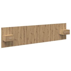vidaXL Hoofdbord Met Kast met lade 3 pcs Artisan Eiken Bewerkt hout