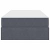 vidaXL Opbergbed met matras met matras Donkergrijs 90 x 190 cm Fluweel