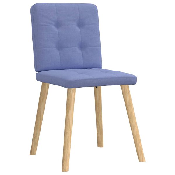 vidaXL Eetkamerstoelen 2 st stof jeansblauw