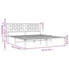 vidaXL Bedframe met hoofdbord metaal wit 180x200 cm
