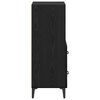 vidaXL Dressoir met lade Zwart eiken 34 x 34.5 x 90 cm Bewerkt hout