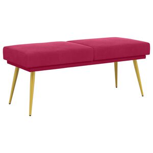 vidaXL Dubbel Laagige Bank Wijnrood 120 x 45 x 46 cm fluweel
