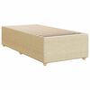 vidaXL Boxspring met matras stof crèmekleurig 80x200 cm
