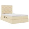 vidaXL Opslag bed met matras met opslag Crème 120 x 200 cm Nep Leer
