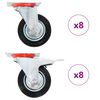 vidaXL 16 st Zwenkwielen 100 mm