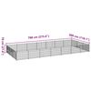 vidaXL Hondenkennel 21 m&sup2; staal zwart