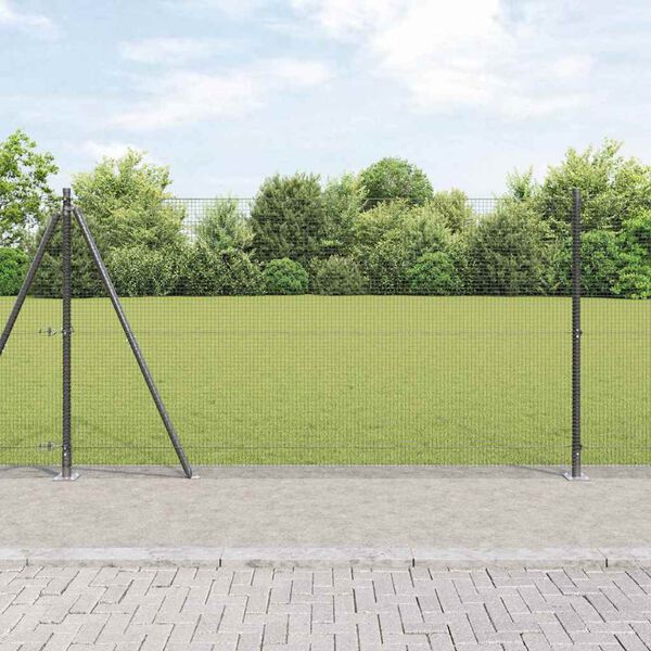 vidaXL Afrasteringspaal Grijs 50 x 1,2 m (16 x 16 mm gaas)