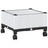 vidaXL Tuinschaal met wielen Wit 40 x 40 x 33 cm PP