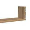 vidaXL Wandschappen 3 st 58x18x18 cm bewerkt hout artisanaal eiken