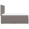 vidaXL Boxspring met matras stof taupe 140x190 cm