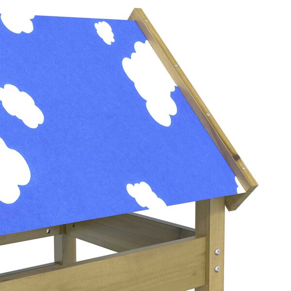 vidaXL Speeltoren Bruin 85 x 52,5 x 239 cm Massief ge&iuml;mpregneerd hout