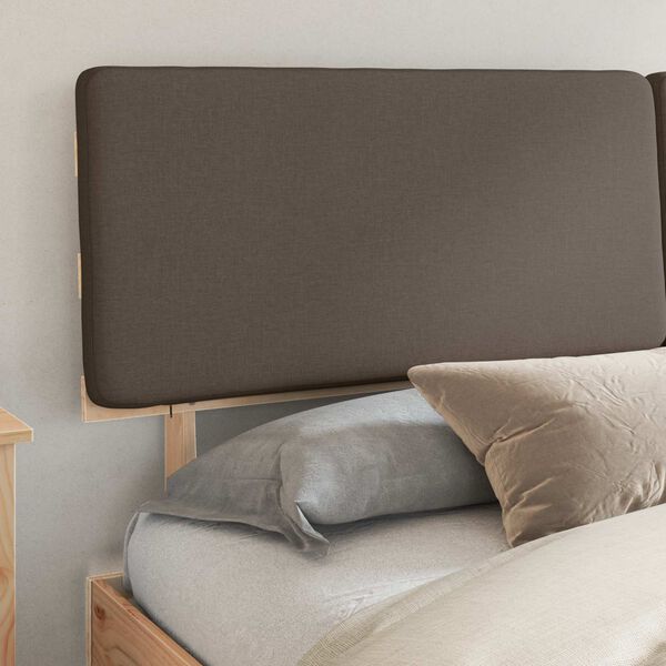 vidaXL Bedframe met Gevoerd Hoofdgedeelte Taupe 180 x 200 cm