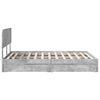 vidaXL Opslag bed met hoofdeinde Beton Grijs 140 x 190 cm Bewerkt hout