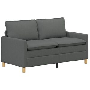 vidaXL Bank Donkergrijs 156 x 81 x 87,5 cm Stof