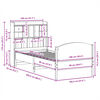 vidaXL Bed met boekenkast zonder matras massief grenenhout 100x200 cm