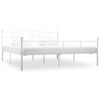 vidaXL Bedframe metaal wit 180x200 cm