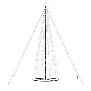 vidaXL LED Kerstboom met 800 LED met grondpennen Koudwit 400 cm IJzer