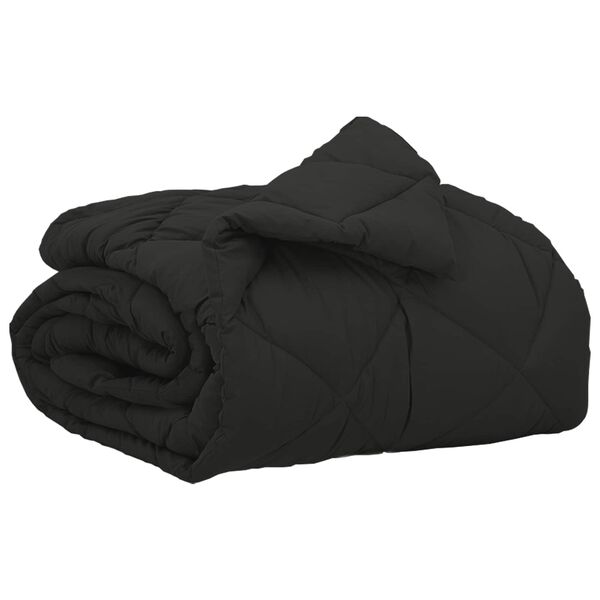 vidaXL Vol jaar dekbed Zwart 200 x 140 cm Microfiber