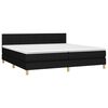 vidaXL Boxspring met matras en LED stof zwart 200x200 cm