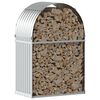 vidaXL Haardhoutopslag 80x45x120 cm gegalvaniseerd staal zilverkleurig