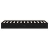 vidaXL Bedframe massief hout zwart 75x190 cm