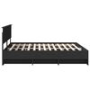 vidaXL Bedframe met hoofdeinde Zwart 180 x 200 cm Bewerkt hout