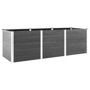 vidaXL Plantenbak verhoogd 300x100x91 cm HKC grijs