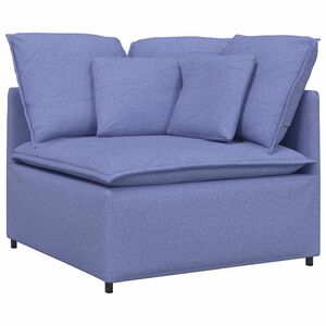 vidaXL Modulaire hoekmodule bank met kussens 100 cm spijkerblauw