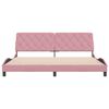 vidaXL Bedframe zonder matras fluweel roze 200x200 cm