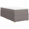 vidaXL Boxspring met matras stof taupe 90x200 cm