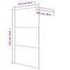 vidaXL Inloopdouchewand 115x195 cm transparant ESG-glas zilverkleurig