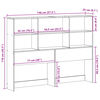 vidaXL Hoofdbord met opbergruimte 140 cm massief grenenhout wasbruin