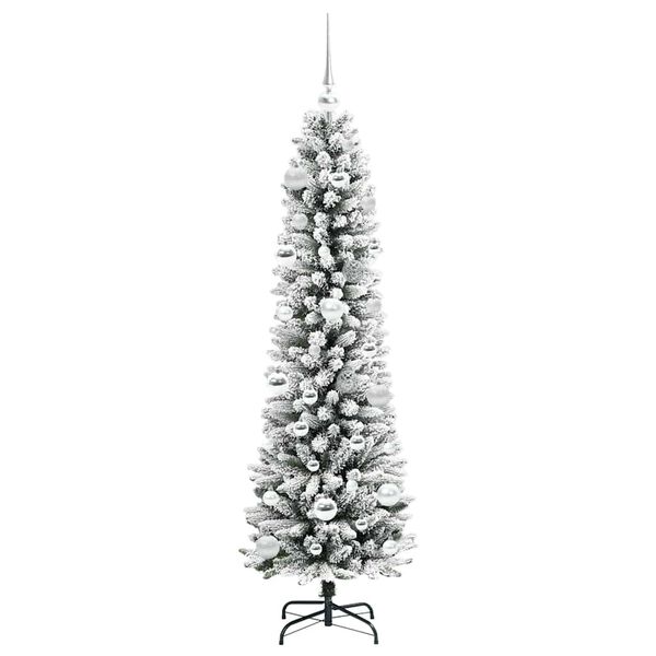 vidaXL Kunstkerstboom met 150 LED Wit 150 cm PVC en Metaal en Plastic