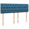 vidaXL Boxspring met matras fluweel blauw 140x190 cm