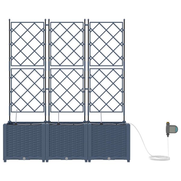 vidaXL Tuin Bloempot Grijs 120 x 120 x 142 cm Staal