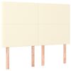 vidaXL Boxspring met matras kunstleer cr&egrave;mekleurig 140x190 cm