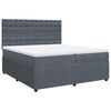vidaXL Boxspring met matras fluweel donkergrijs 200x200 cm