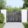 vidaXL Tuinpoort met slot Zwart 100 x 100 cm Gepoedercoat staal