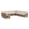 vidaXL Tuinbankenset 11 pcs Beige poly rattan