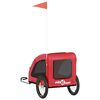 vidaXL Hondenfietstrailer oxford stof en ijzer rood
