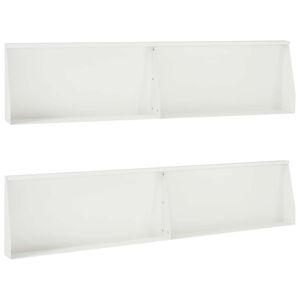 vidaXL Keerwand 4 st 100 x 12 x 30 cm Staal Wit