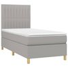 vidaXL Boxspring met matras en LED stof lichtgrijs 80x200 cm