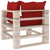 vidaXL 6-delige Loungeset met kussens pallet grenenhout