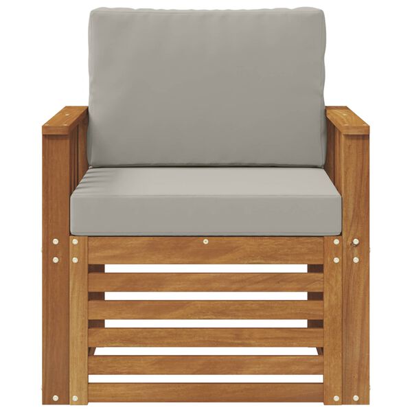 vidaXL Buiten bankenset met kussen Naturel 71 x 63 x 73 cm