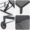 vidaXL Ligstoel 1-persoon Zwart 206 x 62,5 x 74 cm poly rattan