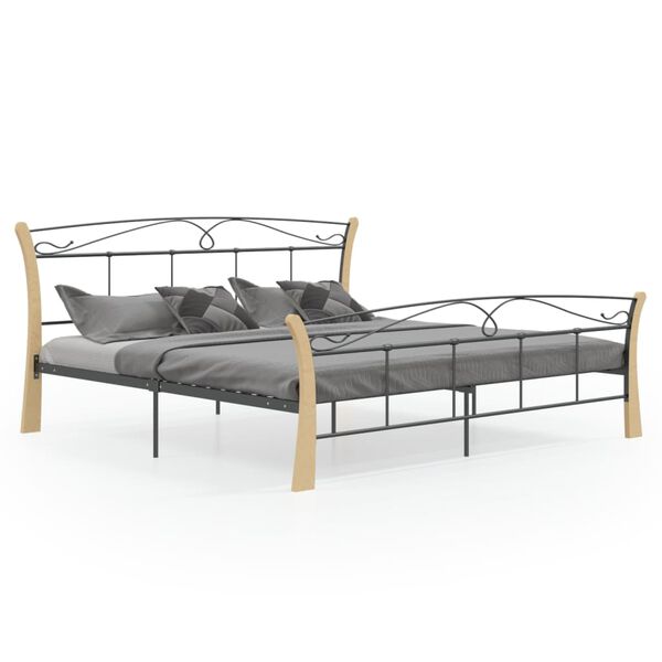 vidaXL Bedframe metaal zwart 200x200 cm
