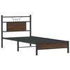 vidaXL Bedframe zonder matras bewerkt hout bruin eikenkleur 75x190 cm